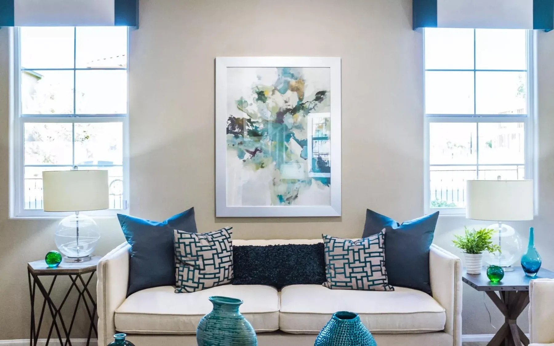 Staged living room